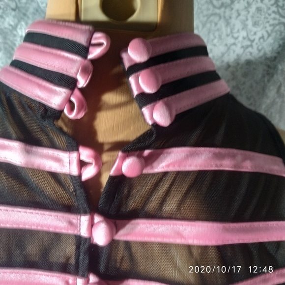 Dressy black & pink top size 10 @36 - Picture 10 of 10